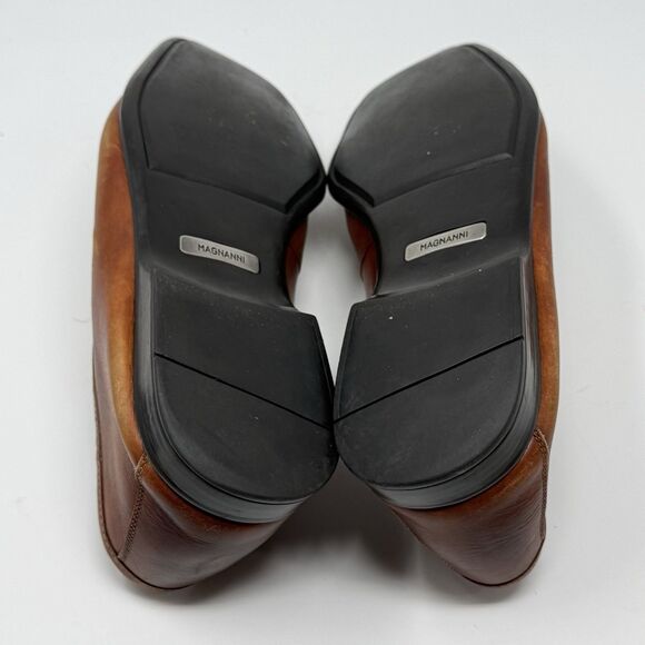 Magnanni Tazon Bit Loafers Mens 10 EU 43 Cognac Brown Leather Dress Shoes Luxury main image 8